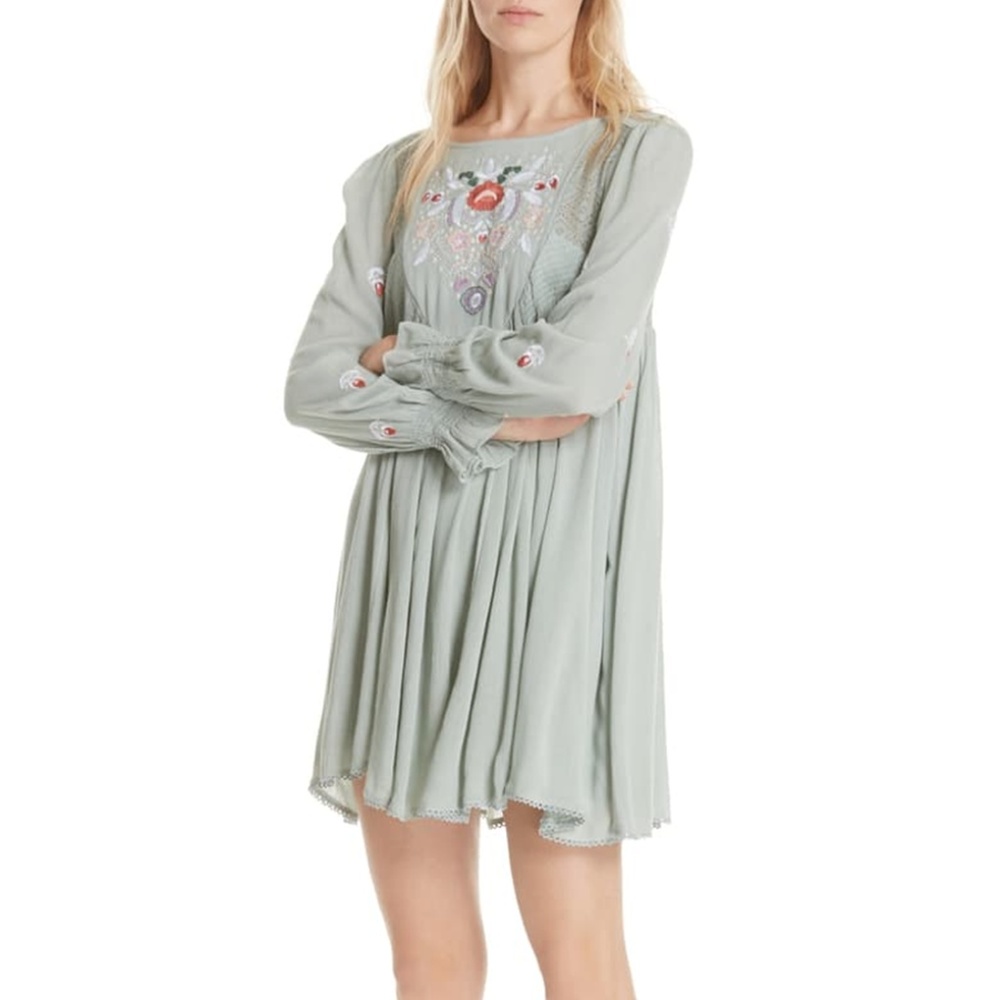 NWT Free People Embroider Spell On You Mini Dress